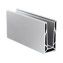 TL-6080 Glas profiel L=2500mm aluminium onbehandeld