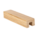 Wood glass handrail 60x40mm L=2.5mtr oak laquered