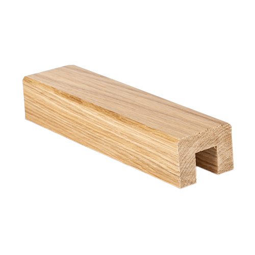 [15212260072] Wood glass handrail 60x40mm L=2.5mtr oak laquered