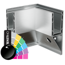 TF-3621 inside corner 90°, aluminum RAL shiny