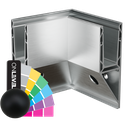 TF-3621 inside corner 90°, aluminum RAL matt