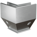 TF-3621 outside corner 90°, aluminum natural anodized