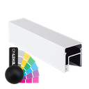 LAZORTRACK Komplett-Set 42x48mm Glasmontage, Glas 8-11mm L=10m Alum. RAL matt