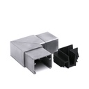 LAZORTRACK 90° outside corner 40x30x1mm AISI 316 satined