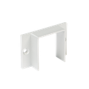 LAZORTRACK Wandflansch 42x48mm, Aluminium unbehandelt