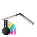 LAZORTRACK wall handrail 42x34mm outside corner 90°, aluminum RAL struct.