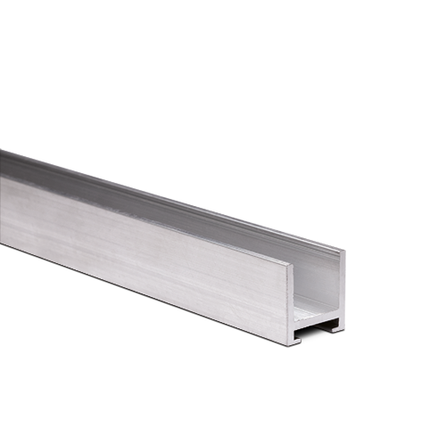 [20151817210 (Discontinued)] U-profile 18x17x2mm panel thickness max. 10.76mm L=5000mm, aluminum mill finish