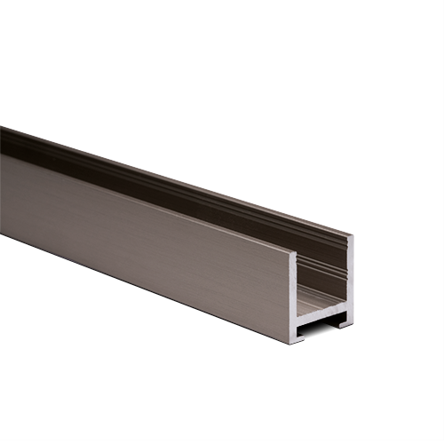 [20151817212 (Discontinued)] U-profile 18x17x2mm panel thickness max. 10.76mm L=5000mm, aluminum stainless steel look
