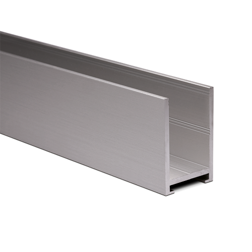[20152827310 (Discontinued)] U-profile 28x27x3mm panel thickness max. 19mm L=5000mm, aluminum mill finish