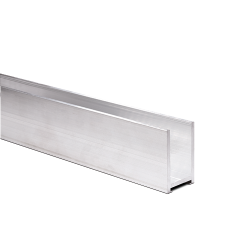 [20154327310 (Discontinued)] U-profile 43x27x3mm panel thickness max. 19mm L=5000mm, aluminum mill finish