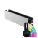 KAZIWALL Profil oben Glas 20.76/21.52mm L=2500mm, Alum. RAL matt