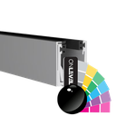 KAZIWALL top profile 2-piece glass 16.76/17.52mm L=2500mm, aluminum RAL shiny