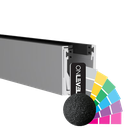 KAZIWALL top profile 2-piece glass 20.76/21.52mm L=5000mm, aluminum RAL structure