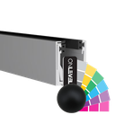 KAZIWALL top profile 2-piece glass 20.76/21.52mm L=5000mm, aluminum RAL matt