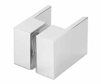 [23506003065] Shower door knob 30x70x35mm, 2-sided, glass 6-12mm brass chrome plated