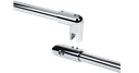 Stabilisierung Satz Ø19mm Glaswand 45° Glas 6/8/10mm L(max)=460mm, Messing Glanz verchromt