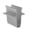 TL-1010 Glasprofil L=200mm aluminium natur anodiserad