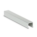 Handrail U-profiel 26x23x2mm, L=200mm aluminium naturel geanodiseerd