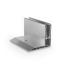 TL-3120 Glasprofil L=200mm aluminium natur anodiserad