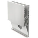 Glass profile TL-3121, L=200mm aluminum natural anodized